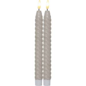 Star Trading Комплект от 2 LED свещи от бежов восък, височина 25 см Flamme Swirl Antique - Star Trading (064-35)