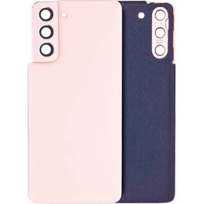 Zadní sklo + kryt objektivu kamery Samsung Galaxy S21 5G – bez loga – Aftermarket Plus – růžový SAM3563