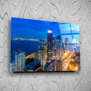 Art gift Стъклено АРТ пано - Светлините на града