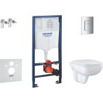 GROHE Solido - Комплект от предстена инсталация, тоалетна чиния и седалка Start Edge Ceramic, softclose, бутон Even, хром SANI15BB1103 (SANI15BB1103)