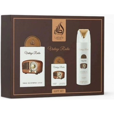 Lattafa Pride Lattafa Pride Vintage Radio EDP 100 ml + Pride Vintage Radio EDP 20 ml + deodorant s parfemací 200 ml