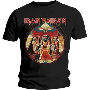 Iron Maiden Риза Powerslave Lightning Circle Unisex Black M (IMTEE70MB02)