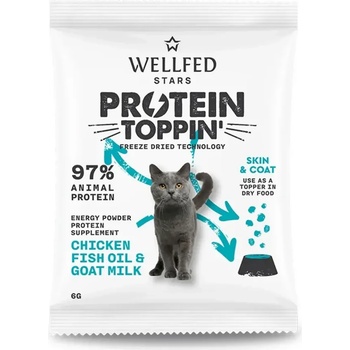 WELLFED Протеинов топинг на прах с пилешко и козе мляко, 6 гр