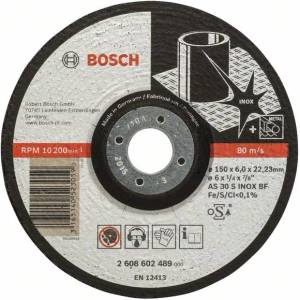 Bosch Профилиран диск за груба обработка Efi AS 30 S INOX BF, 150 мм, 6, 0 мм 2608602489 (2608602489)