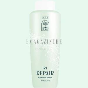 Bes Beauty & Science Milano Bes Почистващ и възстановяващ шампоан за увредена коса 1000 мл. Silkat R1 Repair Premier Shampoo (0360778)