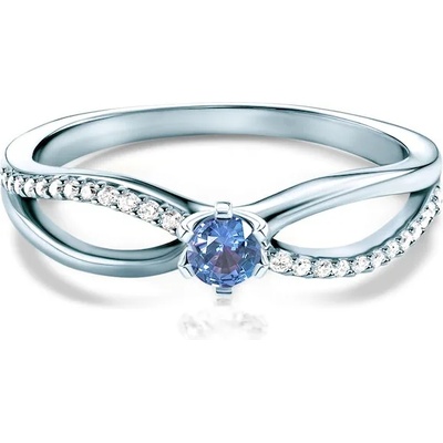 SAVICKI Годежен пръстен Savicki: бяло злато, сн сапфир, диаманти