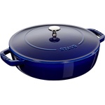 Staub Тиган Staub дълбок с две дръжки и капак 28 см син (40511-476-0)