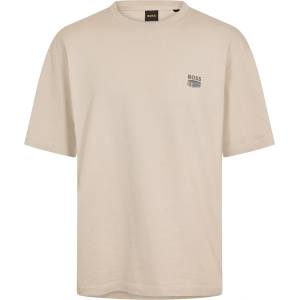 Boss Тениска Boss BOSS ORANGE Cotton-jersey T-shirt with Printed Brutalism Artwork - Light Grey 070