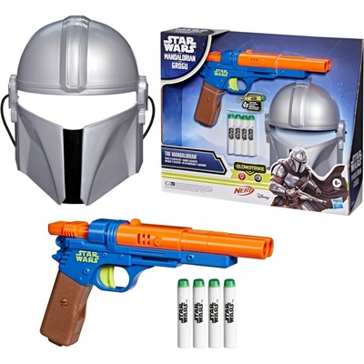 Nerf Glowstrike Star Wars The Mandalorian and Grogu - The Mandalorian Maska & Blaster Set, G2527