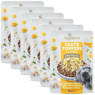 Applaws Dog Taste Toppers in Gravy kuře fazole dýně a hrášek 6 x 85 g