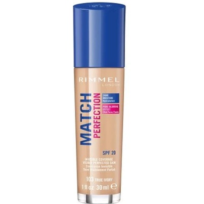 Rimmel London Match Perfection SPF20 течен фон дьо тен 30 ml нюанс 103 True Ivory