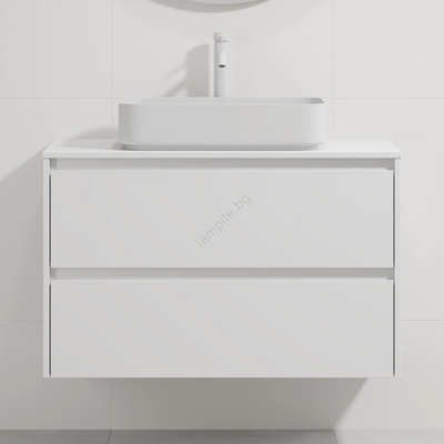 Bath Deluxe Шкаф за баня с мивка TRONDHEIM/LJORDAL 90x57x46 cm бял (SETBT0150D)