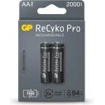 GP Batteries Акумулаторна Батерия GP R6 AA 2000mAh RECYKO + PRO 210AAHCB-EB2 NiMH /до 1500 цикъла/ 2 бр. в опаковка GP (GP-BR-210AAHCB-EB2) - topmall
