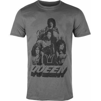 ROCK OFF мъжка тениска Queen - 70s Photo - Тъмносив - ROCK OFF - QUTS55MC