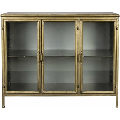 Dutchbone Gertlush 100 x 80 x 38, 5 cm Kovová v zlatej farbe
