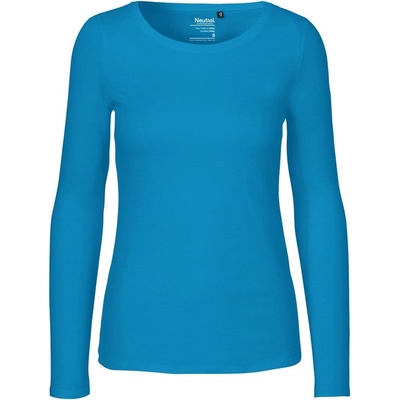 Neutral Dámske tričko s dlhým rukávom z organickej Fairtrade bavlny Zafírová modrá
