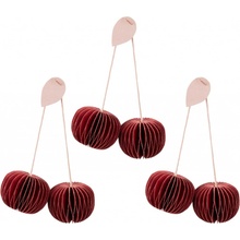 Broste Papierová ozdoba Cherry Red set 3 ks