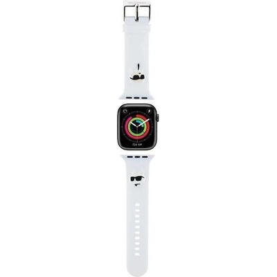 Karl Lagerfeld Karl Lagerfeld 3D Rubber Karl&Choupette Heads каишка за Apple Watch 38/40/41mm, бял