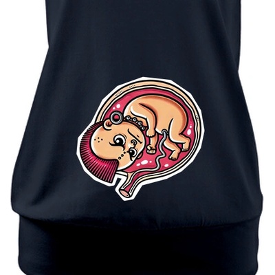 Těhotenské tričko Punk baby dámské