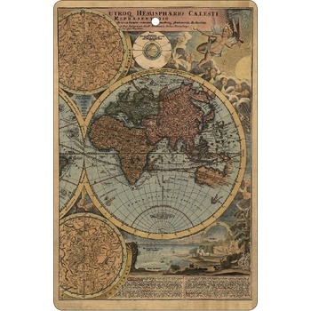 Bohemia Gifts & Cosmetics Aromatická vonná karta Mapa 10,5 x 16 cm