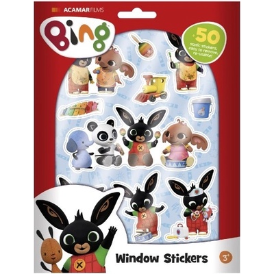 Okenní dekorace Bing Bunny 50ks samolepek na kartě 16x21cm