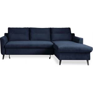 Miuform Тъмносиньо кадифено ъглово канапе, десен ъгъл Stylish Stan - Miuform (Stylish Stan 2QL-LCBKR OTT22)