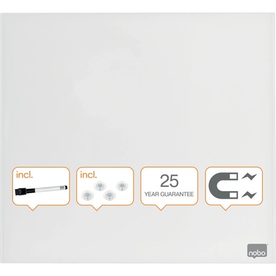 Nobo Tabule magnetické skleněné Diamond - 45 x 45 cm / bílá 245554