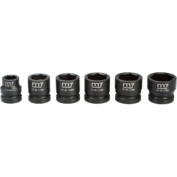 Mighty seven M7 комплект ударни вложки 1/2'' 6 бр. 13, 17, 19, 21, 22, 24 mm (MA42006M)