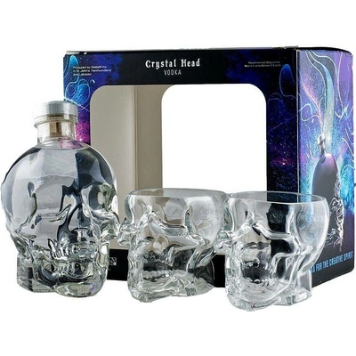 Crystal Head vodka 40% 0,7 l (kazeta 2 skleničky)