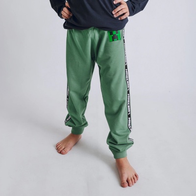 Tepláky Minecraft Creeper Green