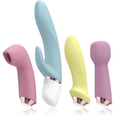 Satisfyer Marvelous vibrátor so stimulátorom klitorisu 18,7 cm + análny vibrátor 15,3 cm + masážna hlavica 14,2 cm + stimulátor klitorisu 13,7 cm