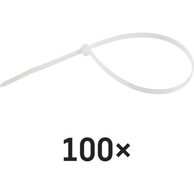Sťahovacia páska 300×4,8, biela, 100 ks