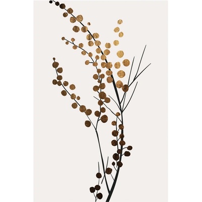 Plagát, Obraz - Kubistika - Golden branch, 40 × 60 cm
