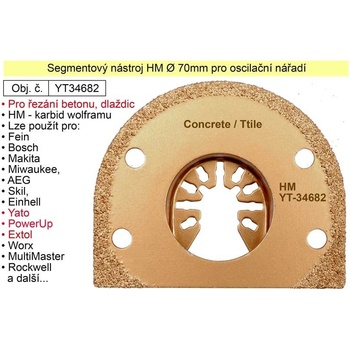 YATO Segmentový pilový list 70mm HM YT-34682