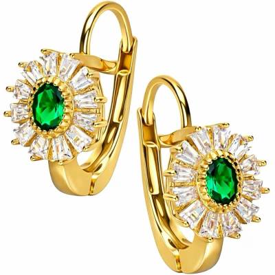 Zlaton Náušnice žluté zlato s kamenem visací 1.2cm 2.75g O19052505487
