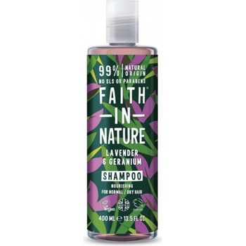 Faith in Nature prírodný šampón Levanduľa a Pelargonie 400 ml