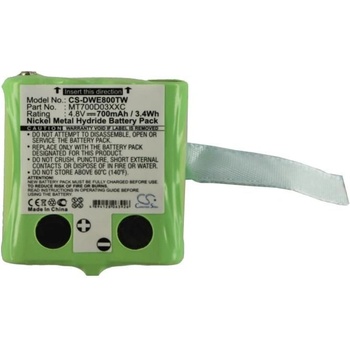 Cameron sino Батерия за радиостанция DeTeWe Outdoor 8000 MT700D03XXC NIMH 4, 8V 700mA Cameron Sino (CS-DWE800TW)