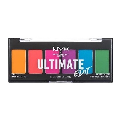 NYX Professional Makeup Ultimate Edit Petite Shadow paletka očných tieňov 02 Brights 6 x 1,2 g