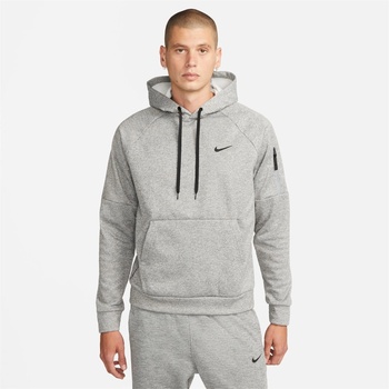 Nike Therma Men's Therma-FIT Hooded Fitness Pullover - DK GREY HEATHER
