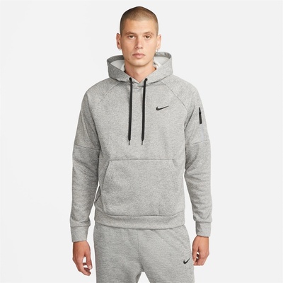 Nike Therma Men's Therma-FIT Hooded Fitness Pullover - DK GREY HEATHER
