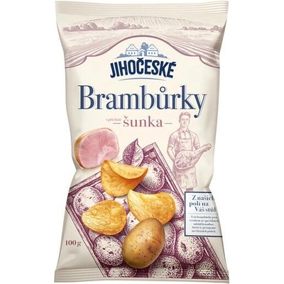 Jihočeské Brambůrky s příchutí šunka 100 g