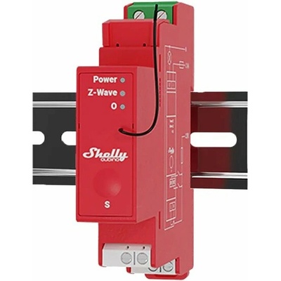 Shelly Wave 1PM, spínací modul na DIN lištu, meranie spotreby, Z-Wave