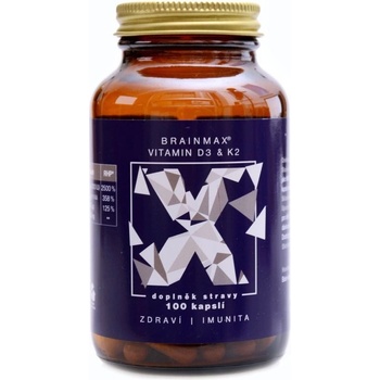 BrainMax Vitamin D3 & K2 D3 5000 IU K2 jako MK7 150 mcg 100 kapsúl