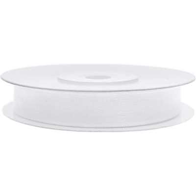 Party Deco Панделка от шифон, бяла, 6мм/25м