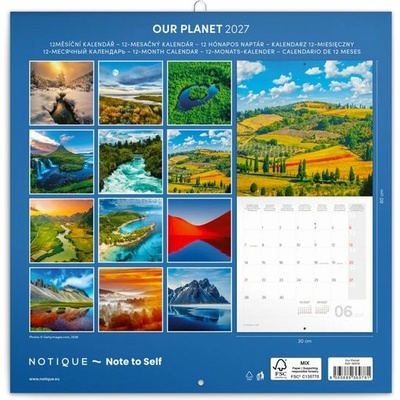 Poznámkový Naše Planeta nástěnný 2027