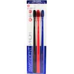 Swissdent Profi Colours Trio Soft-Medium Четка за зъби цвят черен, червен, син