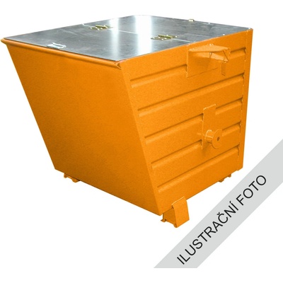 TRV PLN 8822/OR Výklopný kontejner s víkem oranžová nosnost 1500 kg