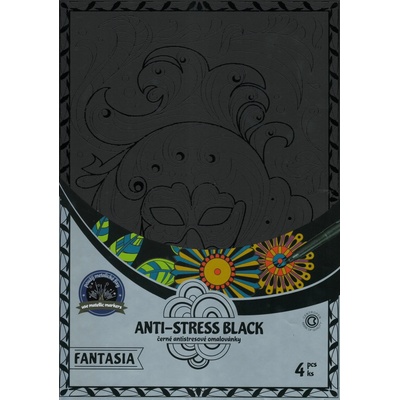 Centropen Antistress omalovánky Fantasia black 4 ks – Zboží Dáma
