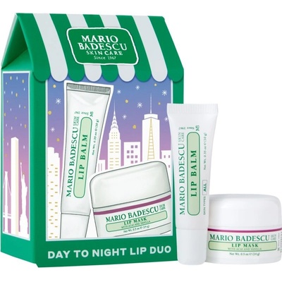 Mario Badescu Day to Night Duo Mario Badescu Lip Mask with Acai and Vanilla noční maska na rty 14 g + Mario Badescu Lip Balm intenzivní hydratační balzám na rty 10 g