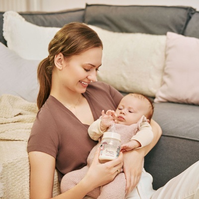 Canpol babies fľaša sa širokým hrdlom Bonjour Paris růžová 120ml